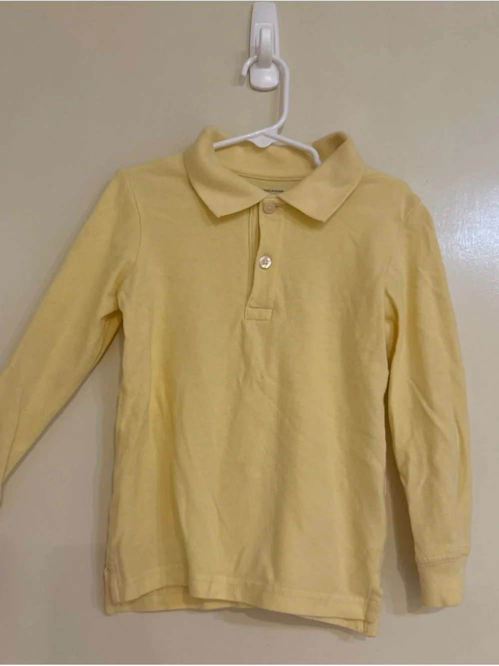 The Children's Place Pale Yellow Long-Sleeve Polo